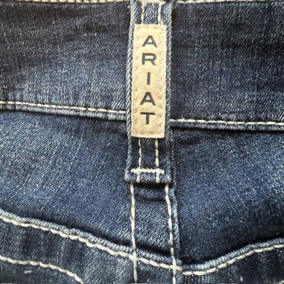 ARIAT π REAL Denim Mid Rise Bootcut Jeans Entwined Stitch Size 31L - Picture 12 of 15